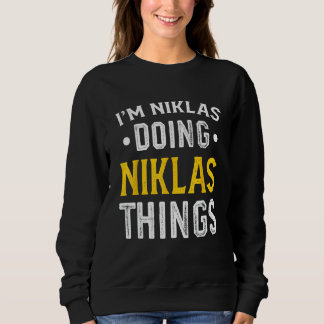 Camiseta Nome personalizado sou Niklas Fazendo Aarav Thi