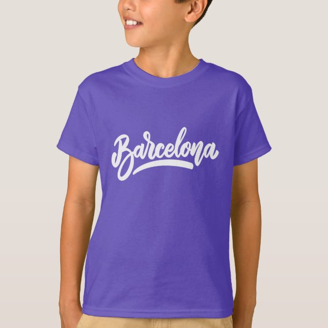 Camiseta Nome personalizado / Texto Barcelona (Frente)