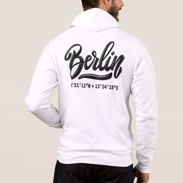 Camiseta Nome Personalizado / Texto Berlim Alemanha Coorden (Verso)
