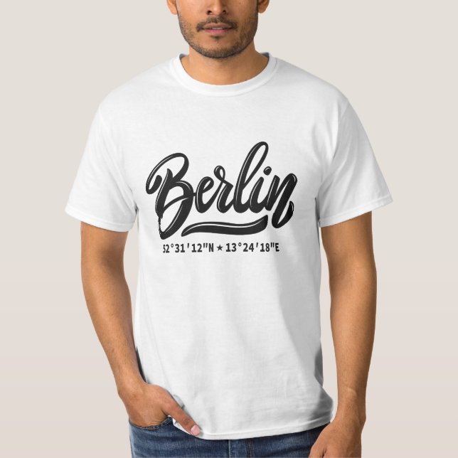 Camiseta Nome Personalizado / Texto Berlim Alemanha Coorden (Frente)