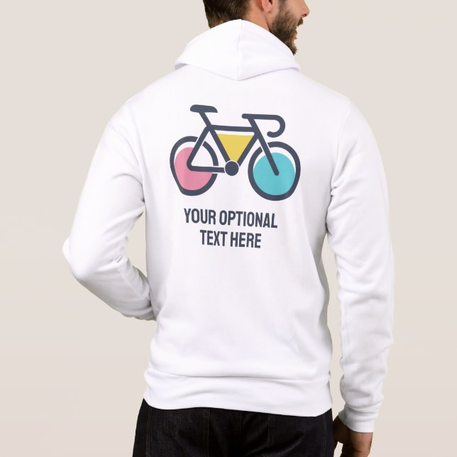 Camiseta Nome Personalizado & Texto Bicicleta (Verso)