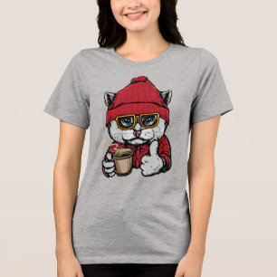Camiseta Nome Personalizado / Texto Cubo Café Cat