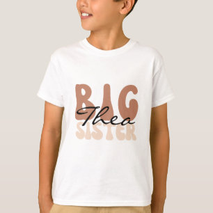 Camiseta Nome personalizado tipografia bô irmã mais velha