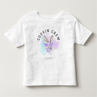 Camiseta Nome Personalizado Toddler Girl Cousin Crew Famíli