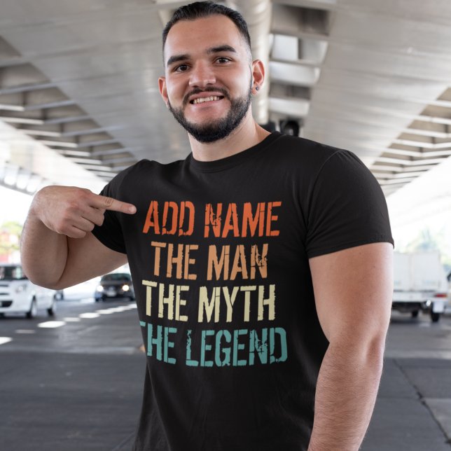 Camiseta Nome Personalizado Vintage O Homem Mito Legenda (Criador carregado)