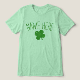 Camiseta Nome Personalizado Vintage Shamrock Dia de São Pat