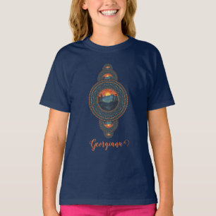 Camiseta Nome Personalizado Vintage Wilderness Mandala Orna
