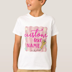Camiseta Nome Personalizado Volta às Aulas Série