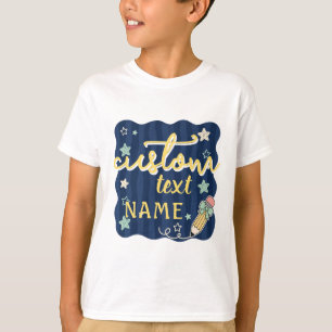 Camiseta Nome Personalizado Volta às Aulas Série