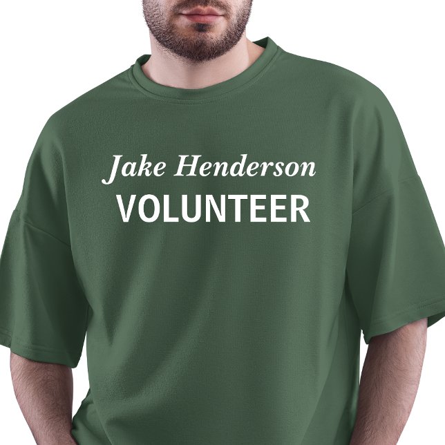 Camiseta Nome Personalizado Voluntário  (Criador carregado)
