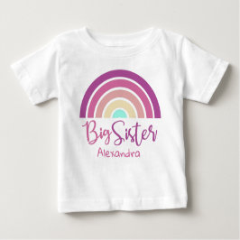 Camiseta Nome personalizável de irmã mais velha e colorida