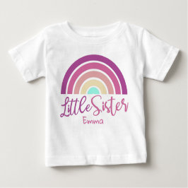 Camiseta Nome personalizável de irmãzinha do arco-íris boni