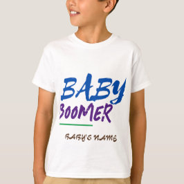 Camiseta Nome personalizável do baby boomer Design Grande