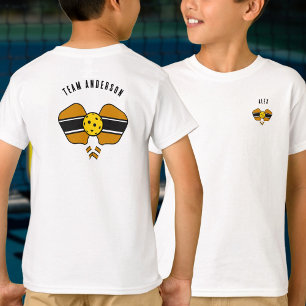 Camiseta Nome personalizável do design de Pickleball de Mos