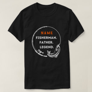 Camiseta Nome Pescador Padre Legenda Pesca Rod Pai Presente