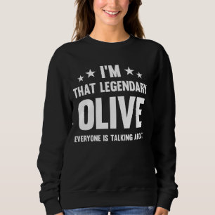Camiseta Nome pessoal da Olive, sou tão lendária Engraçado