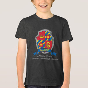 Camiseta Nome que significa cavaleiros Gideão leão e coroa