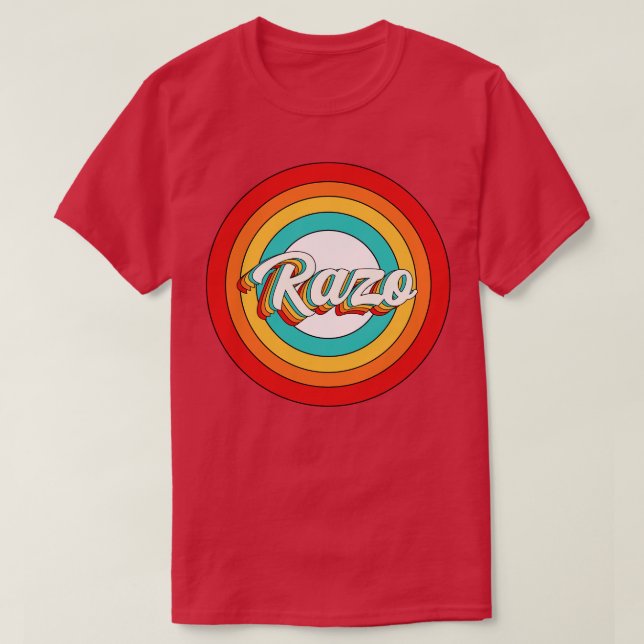 Camiseta Nome Razo Shirt Vintage Circular Razo (Frente do Design)