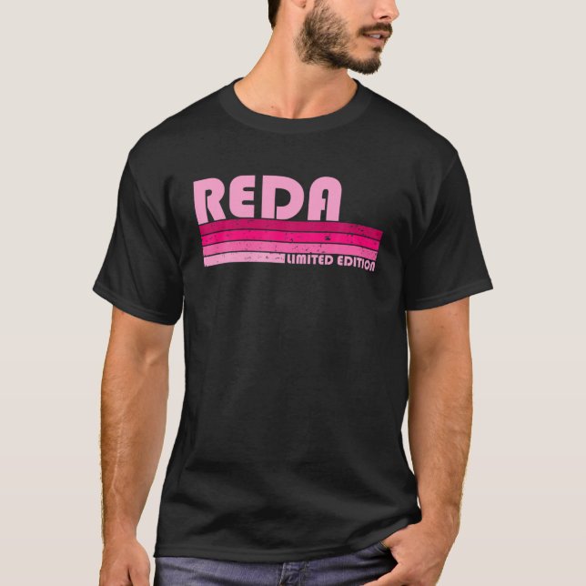Camiseta Nome REDA Introdução Personalizada do Retro Vintag (Frente)