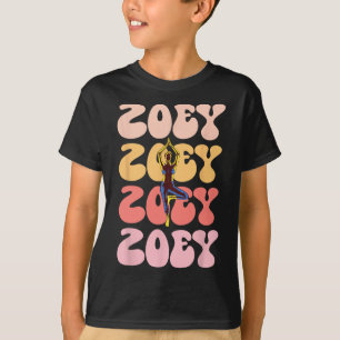 Camiseta Nome retrô Zoey Hobby Yoga 