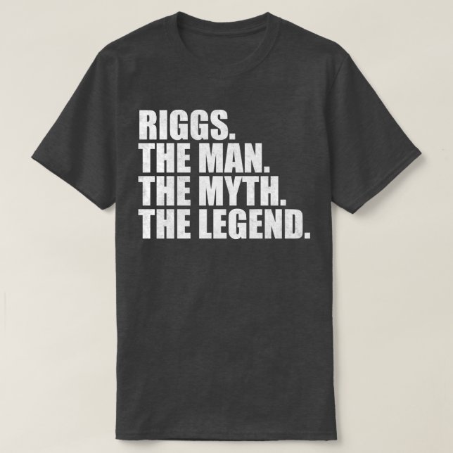 Camiseta Nome RiggsRiggs Nome Riggs nome dado (Frente do Design)