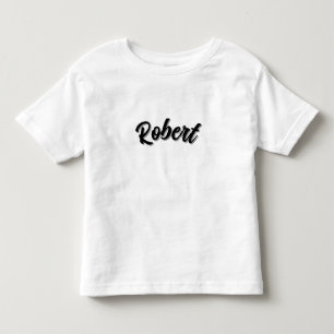 Camiseta Nome Robert Preto Com Sombra de Drop,