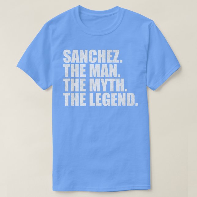 Camiseta Nome Sanchez Sanchez Nome dado (Frente do Design)