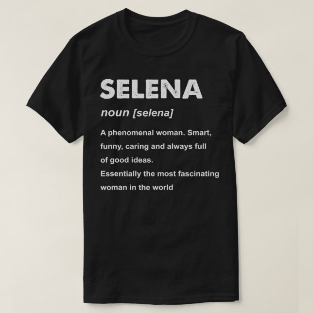 Camiseta Nome Selena (Frente do Design)