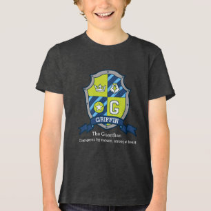Camiseta Nome significado Cavaleiros Griffin escudo verde c