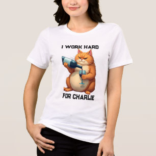 Camiseta Nome Simples Moderno e Divertido para Gato e Foto