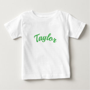 Camiseta Nome Taylor Em Verde,