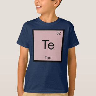 Camiseta Nome Tex Elemento Químico Tabela Periódica