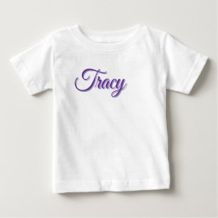 Camiseta Nome Tracy Garotas Em Roxo,