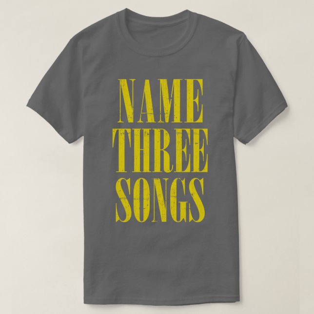 Camiseta Nome Três Canções Grunge Meme Mashup (Frente do Design)