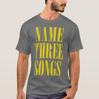 Camiseta Nome Três Canções Grunge Meme Mashup