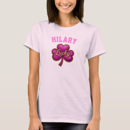 Camiseta Nome Trevo Frente e Verso Dia de São Patrício ☘