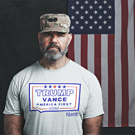 Camiseta Nome, Trump-Vance Keepsasass - 6XL, Unisex Branco