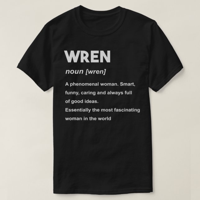 Camiseta Nome Wren  (Frente do Design)