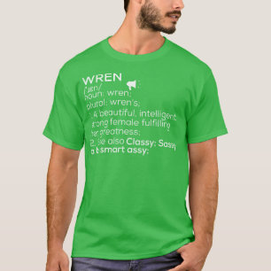 Camiseta Nome Wren Definição Wren Nome Mulher Wren