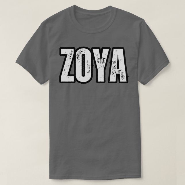 Camiseta Nome Zoya Presente Aniversário de Feriado de Anive (Frente do Design)