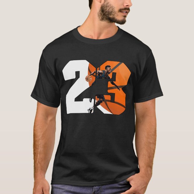 Camiseta Nômero de basquete 23 (Frente)