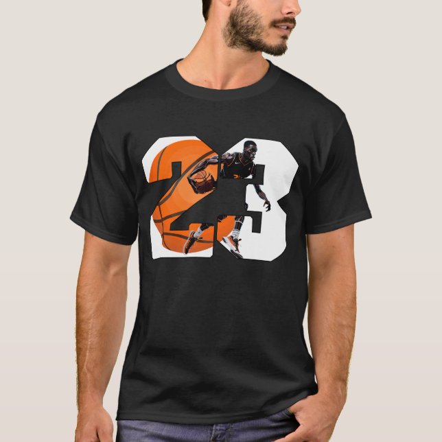 Camiseta Nômero de basquete 23 (Frente)