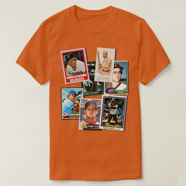 Camiseta Nomes de basebol de excelente na História (Frente do Design)