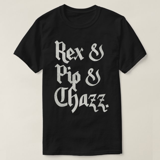 Camiseta Nomes de cabeças de ar Rex Pip e Chazz (Frente do Design)