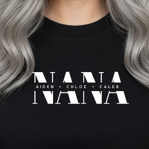 Camiseta Nomes de Crianças Personalizados NANA, Presente de