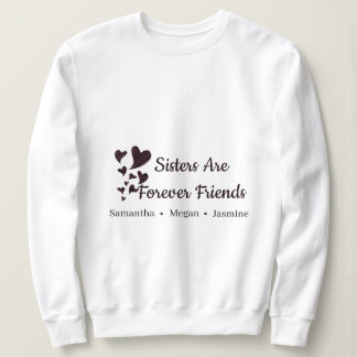 Camiseta Nomes de Irmãs BFF Amigas para Sempre