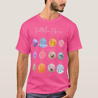Camiseta Nomes de Lua Completos Calendário Lunar s Acessóri
