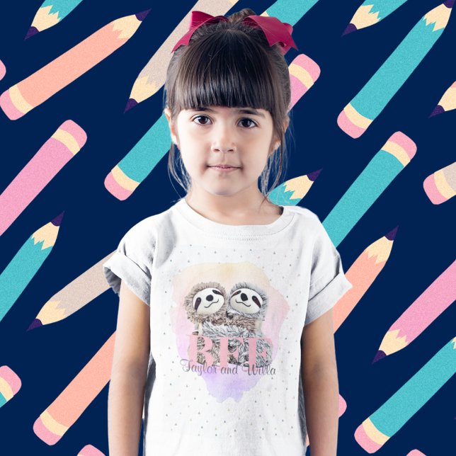 Camiseta Nomes de Monogramas de abraços de lama dos melhore (Criador carregado)