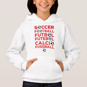Camiseta Nomes do Futebol Internacional Tipografia Vermelho