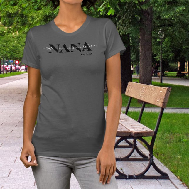 Camiseta Nomes dos Netos Chic Nana Est (Criador carregado)